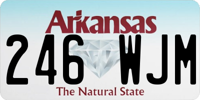AR license plate 246WJM