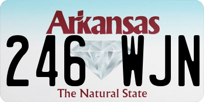 AR license plate 246WJN