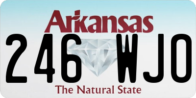 AR license plate 246WJO