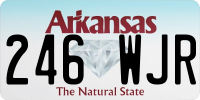 AR license plate 246WJR