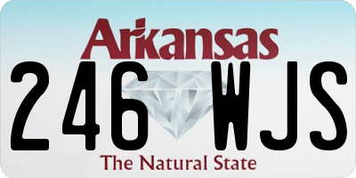 AR license plate 246WJS