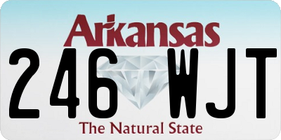 AR license plate 246WJT