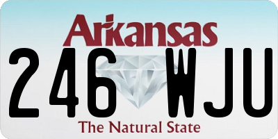 AR license plate 246WJU
