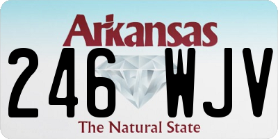 AR license plate 246WJV