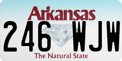 AR license plate 246WJW