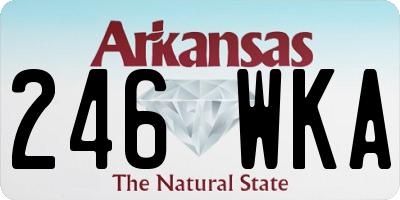 AR license plate 246WKA
