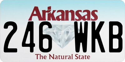 AR license plate 246WKB