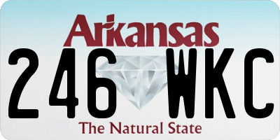AR license plate 246WKC