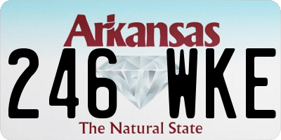 AR license plate 246WKE