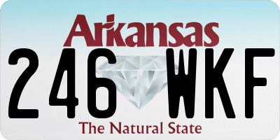 AR license plate 246WKF