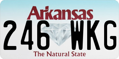 AR license plate 246WKG