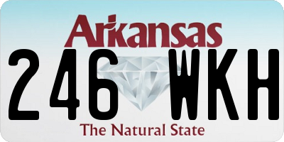 AR license plate 246WKH