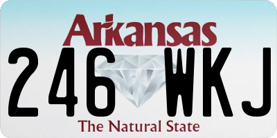 AR license plate 246WKJ