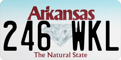AR license plate 246WKL