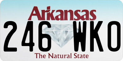 AR license plate 246WKO