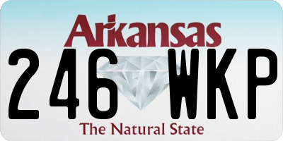 AR license plate 246WKP