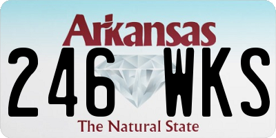 AR license plate 246WKS