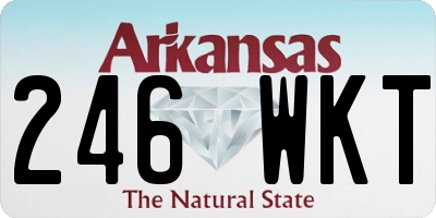 AR license plate 246WKT