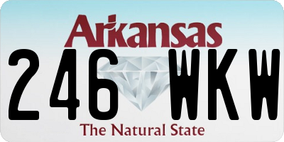 AR license plate 246WKW