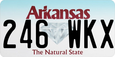 AR license plate 246WKX