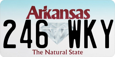 AR license plate 246WKY