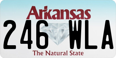 AR license plate 246WLA