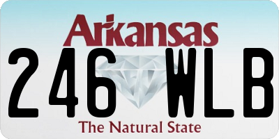 AR license plate 246WLB