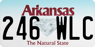 AR license plate 246WLC