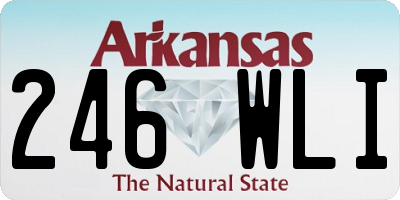 AR license plate 246WLI