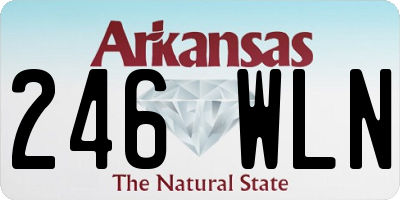 AR license plate 246WLN