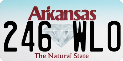 AR license plate 246WLO