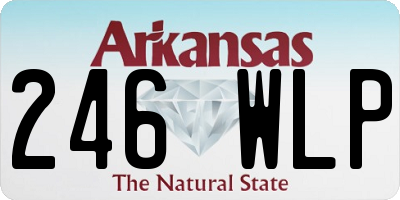 AR license plate 246WLP