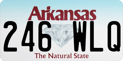 AR license plate 246WLQ