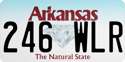 AR license plate 246WLR