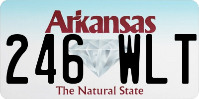 AR license plate 246WLT