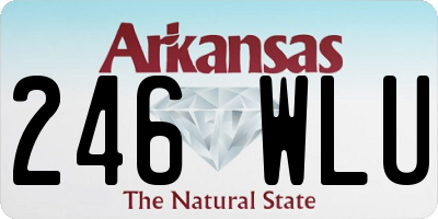 AR license plate 246WLU