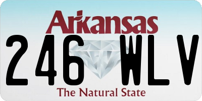 AR license plate 246WLV