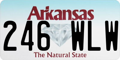 AR license plate 246WLW