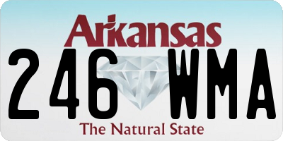 AR license plate 246WMA