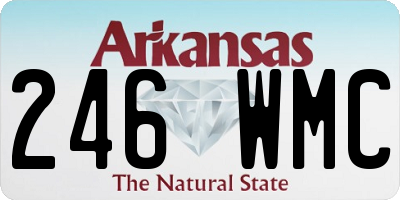 AR license plate 246WMC