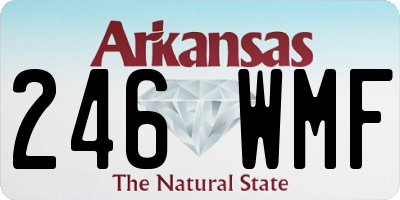 AR license plate 246WMF