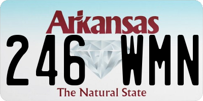 AR license plate 246WMN