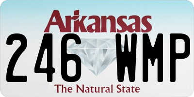 AR license plate 246WMP