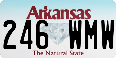 AR license plate 246WMW