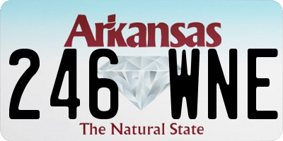 AR license plate 246WNE