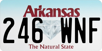 AR license plate 246WNF