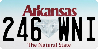 AR license plate 246WNI