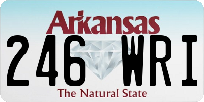 AR license plate 246WRI