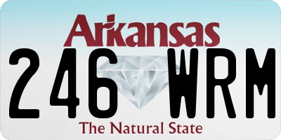 AR license plate 246WRM