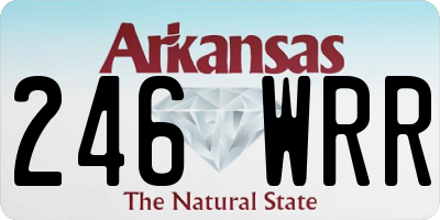 AR license plate 246WRR